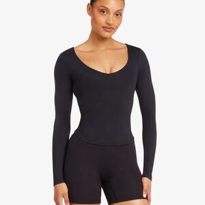 Crop Shop Boutique Freedom Alina Longsleeve - Black, size Small